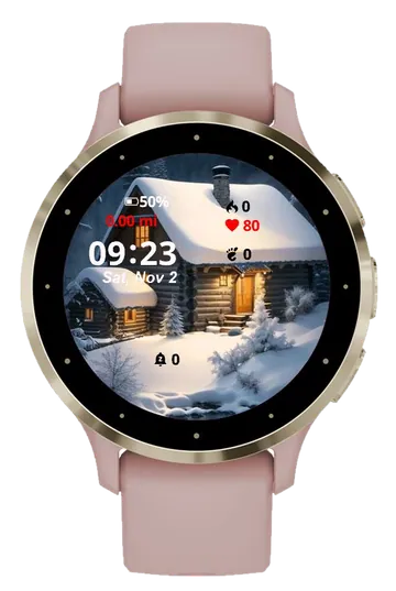 Winter House Garmin watch face preview