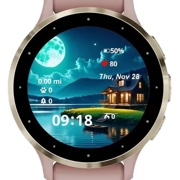 Winter House Day Garmin watch face preview