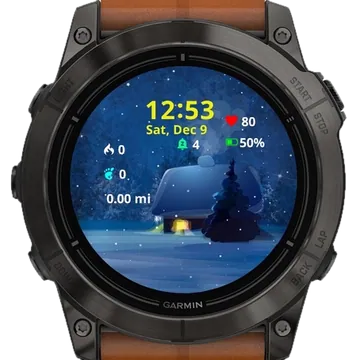 Winter House Snow Garmin watch face preview