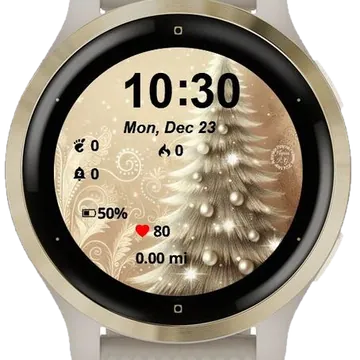 Winter Ice Tree Garmin watch face preview