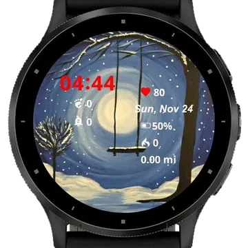 Winter Illustration Garmin watch face preview