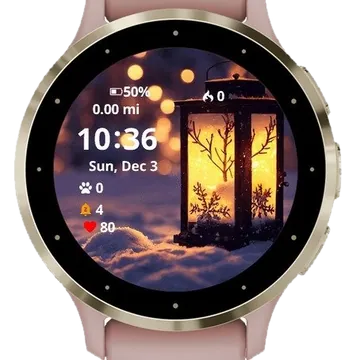 Winter Landscape Garmin watch face preview