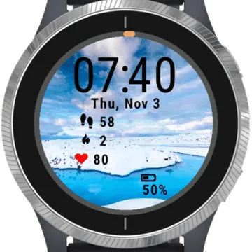 Winter Landscape 2 Garmin watch face preview