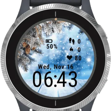 Winter Landscape Garmin watch face preview