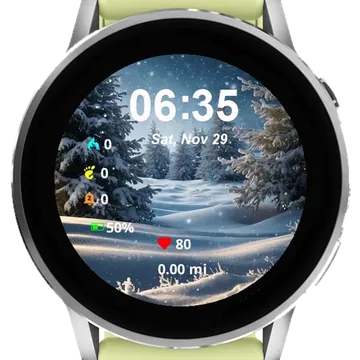 Winter Landscape Garmin watch face preview