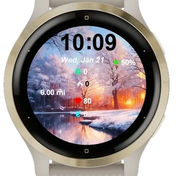 Winter Landscape Garmin watch face preview
