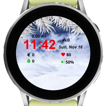 Winter Landscape Christmas Garmin watch face preview