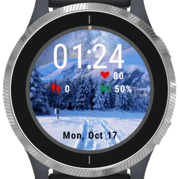 Winter Landscape Garmin watch face preview