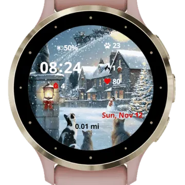 Winter London Garmin watch face preview