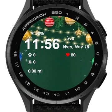 Winter Natal Garmin watch face preview
