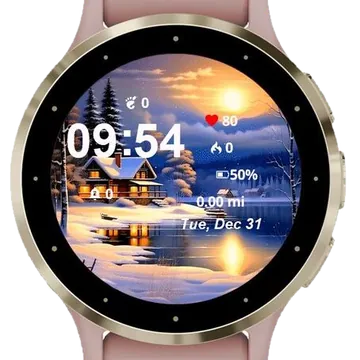 Winter Nature Landscape Garmin watch face preview