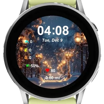 Winter Night 2 Garmin watch face preview