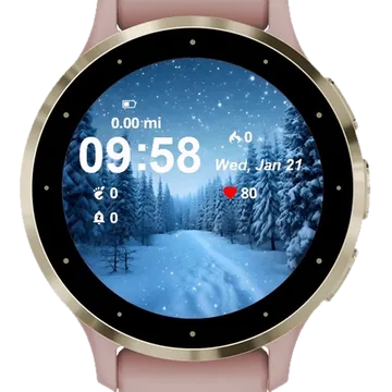 Winter Night Garmin watch face preview
