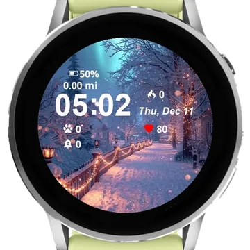Winter Night Garmin watch face preview