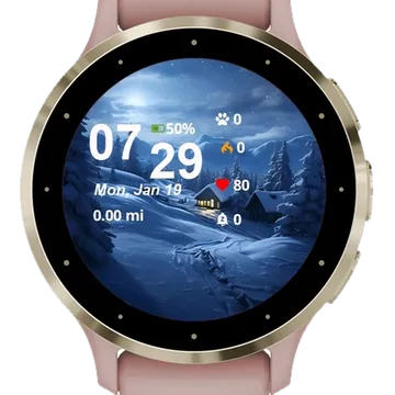 Winter Night Garmin watch face preview