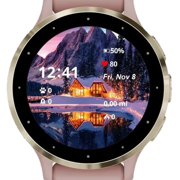 Winter Night Cross Garmin watch face preview