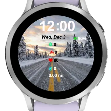 Winter Road By Theart Garmin watch face preview