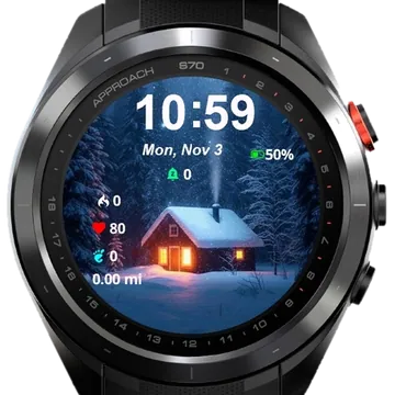 Winter Sanctuary Garmin watch face preview