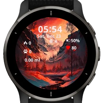 Winter Scenery Landscape Garmin watch face preview