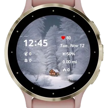 Winter Serenity Garmin watch face preview