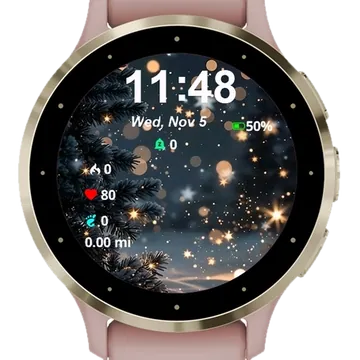 Winter Snow Garmin watch face preview