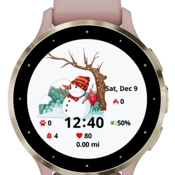 Winter Snow Scenes Garmin watch face preview