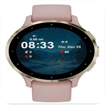 Winter Village Garmin watch face preview