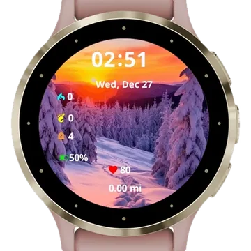 Winter Wallpaper Garmin watch face preview