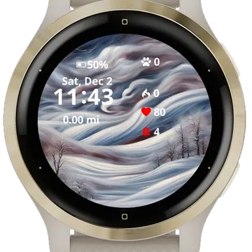 Winter Whirlwind Delight Garmin watch face preview