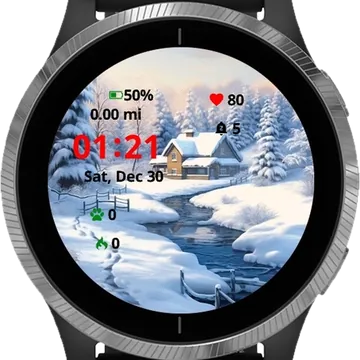 Winter Wonderland Garmin watch face preview