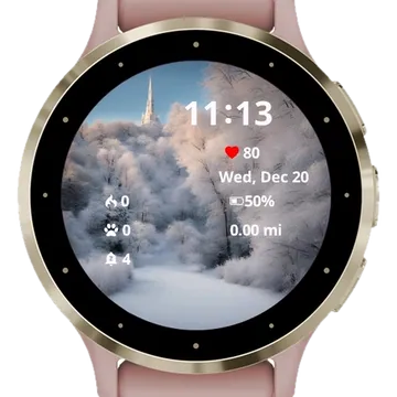 Winter Wonderland Garmin watch face preview