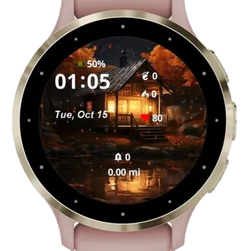 Winter Wonderland Cozy Home Corner Garmin watch face preview