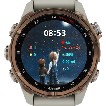 Wish upon a Star Garmin watch face preview