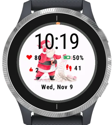 Wishes List Garmin watch face preview