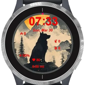 Wolf Mountain Garmin watch face preview