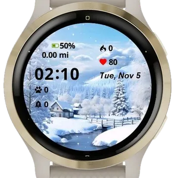 Wonderland Cozy Home Corner Garmin watch face preview
