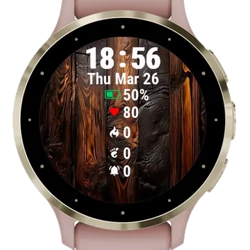 Wood Texture Garmin watch face preview