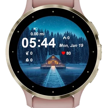 Wooden Pier Middle Lake Garmin watch face preview