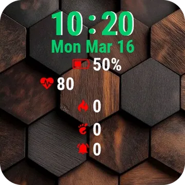 Wooden Wall Garmin watch face preview