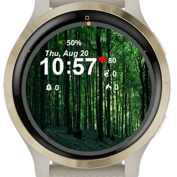 Woods Green Garmin watch face preview