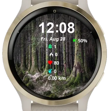Woods Moss Growing Them Garmin watch face preview