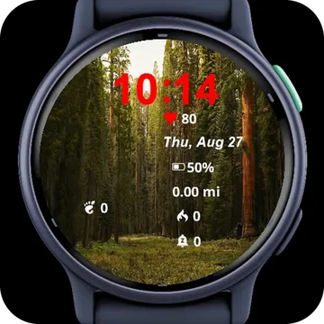 Woods Very Green Garmin watch face preview