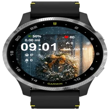Wreath Door Garmin watch face preview