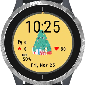 Xmas Tree Garmin watch face preview