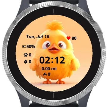 Yellow Chicken Garmin watch face preview
