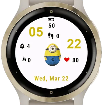 Yellow Eggs Garmin watch face preview