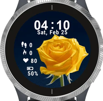 Yellow Rose Garmin watch face preview