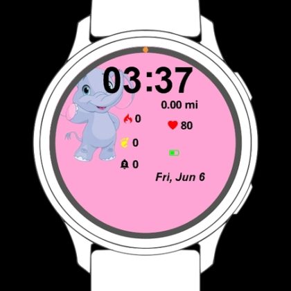 Cute Elephant Gray