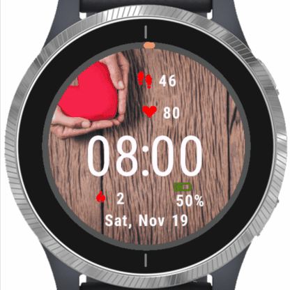 Hand Holding Red Heart Wood