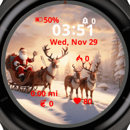 Santa drive reindeers to town